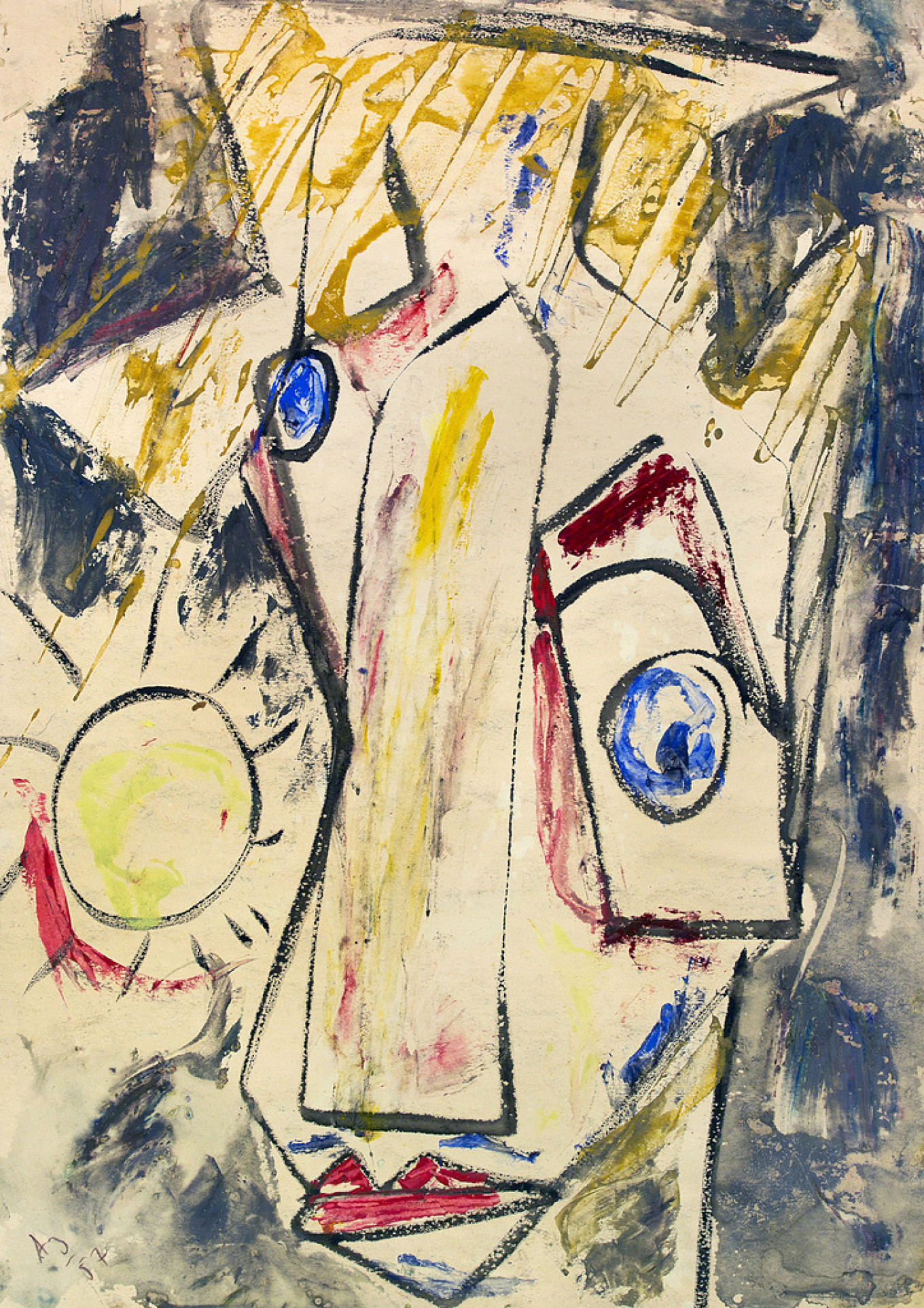 «Портрет с солнцем», Анатолий Зверев, 1957 год Музей AZ