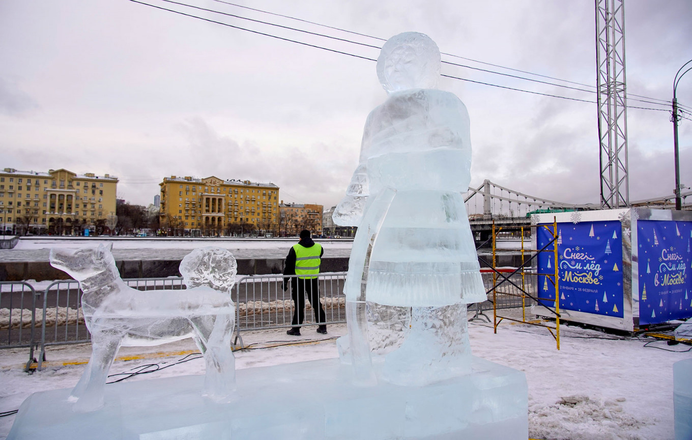 выставка ледяных скульптур в москве 2022 в парке горького