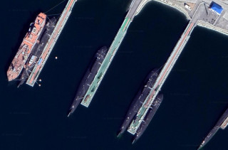 Российская база подводных лодок на Камчатке.