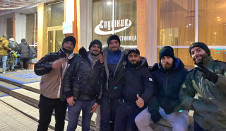 Группа сирийцев в Минске. 