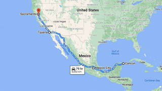 Маршрут Политова пролегал через тысячи миль от южной Мексики до северной Калифорнии.