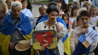 Бывшие жители Мариуполя на акции в центре Киева