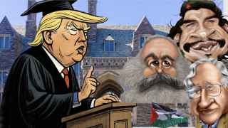 Дональд Трамп в Принстоне читает лекцию Карлу Марксу, Че Геваре и Ноаму Хомскому