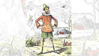 Заглавная иллюстрация к первому изданию Le avventure di Pinocchio: storia di un burattino, 1883 год