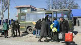 Эвакуация мирных жителей Херсонской области.