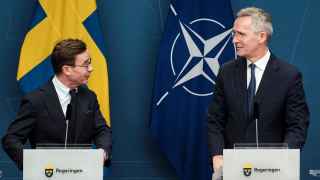 Премьер-министр Швеции Ульф Кристерссон и генсек НАТО Йенс Столтенберг