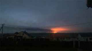 Пожар на складе в районе села Нелидовка