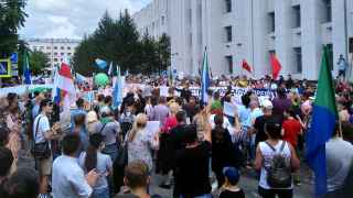 Митинг в поддержку экс-губернатора Хабаровского края Сергея Фургала в 2020 году