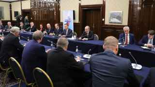 Встреча Путина с членами бюро Российского союза промышленников и предпринимателей.
