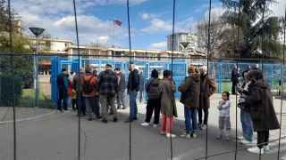 Очередь избирателей в Белграде