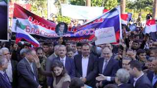 Митинг в поддержку действий Воздушно-космических сил РФ в Сирии     