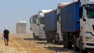 Уборка урожая зерновых в Одесской области Украины