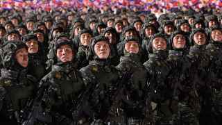  Военный парад по случаю 75-летия основания Корейской народной армии в Пхеньяне