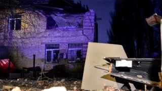Разрушенный дом после атаки иранского дрона