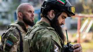 Бойцы чеченского батальона «Ахмат» в Украине