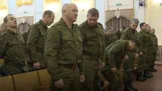 Резервисты на военной переподготовке, город Луга