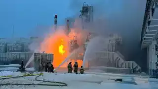 Пожар на терминале «Новатэка» в Усть-Луге