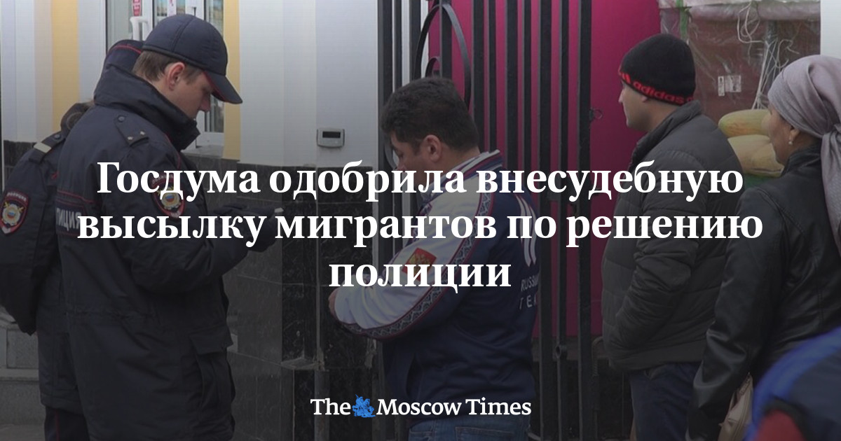 Госдума одобрила внесудебную высылку мигрантов по решению полиции